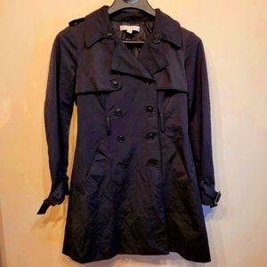 New York and company black women's small black  trench coat.